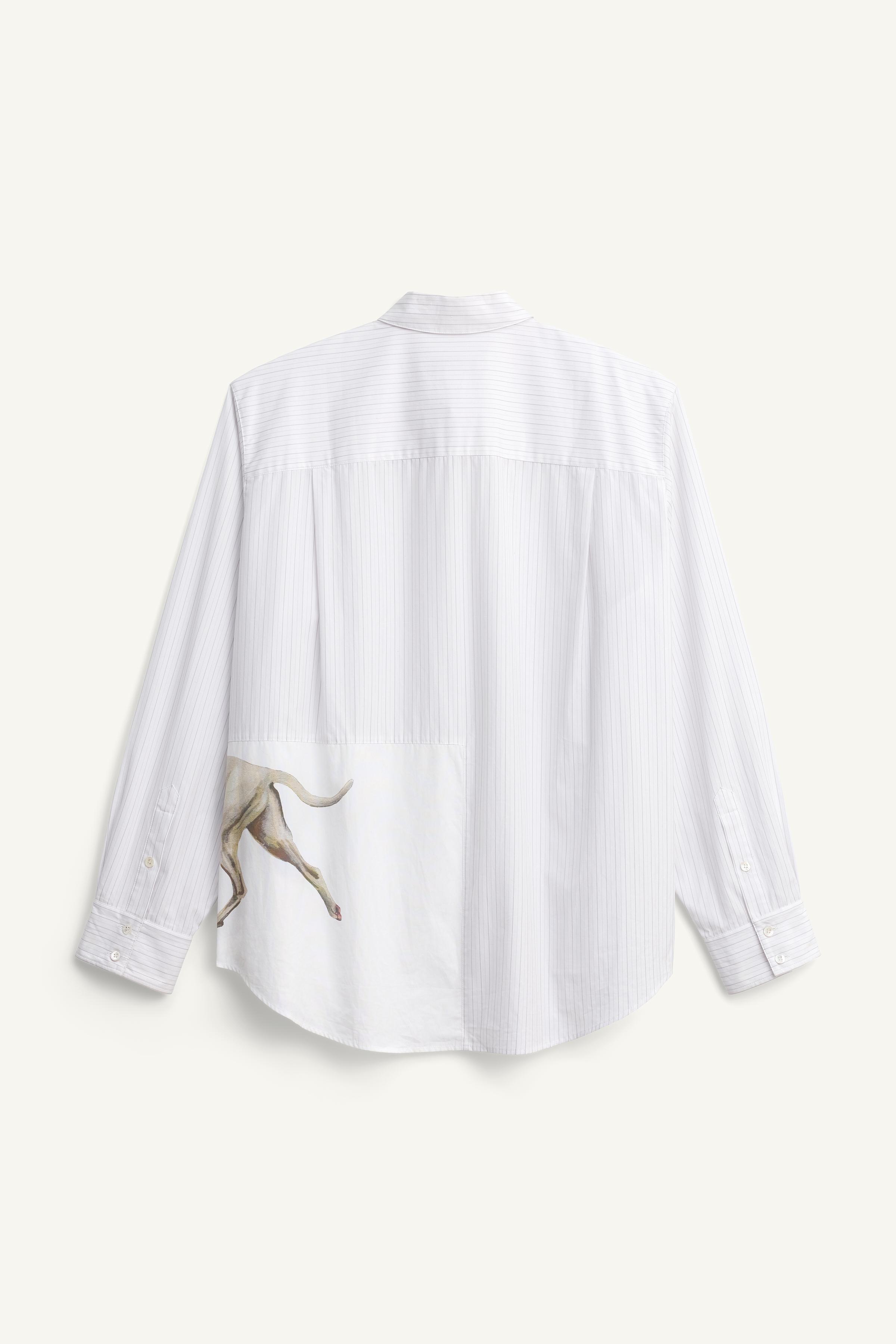 LIMITED EDITION PRINTED PATCHWORK STRIPED SHIRT